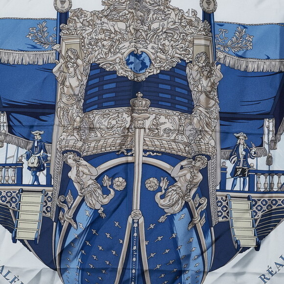 Authentic Hermes Carré Vue du Carosse de la Galère La Réale Silk Scarf - Picture 2 of 5